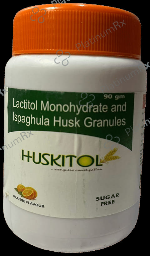 Huskitol Granules Orange Sugar Free 90 Granules