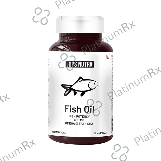 JBPS Nutra Fish Oil High Potency 600mg Omega 3 EPA+DHA Capsule