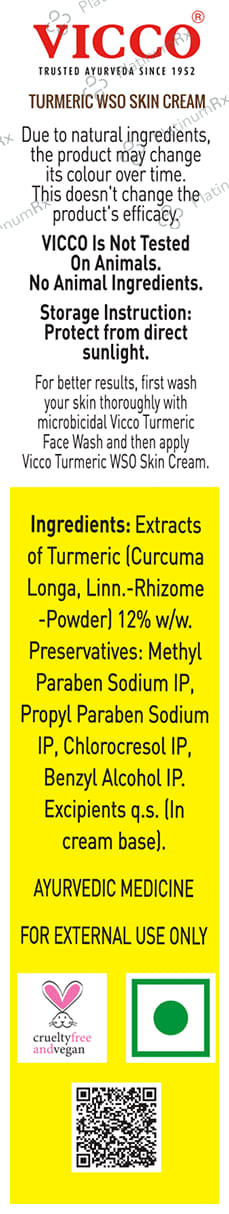 Vicco Turmeric Wso Skin Cream 15 gm