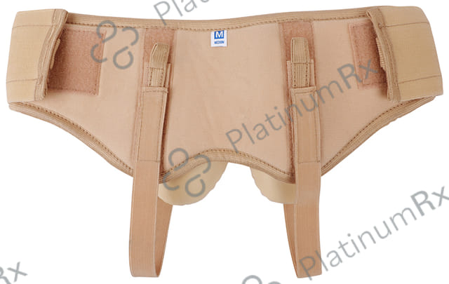 HealthAndYoga EasyPress Customizable Hernia Belt Beige XL