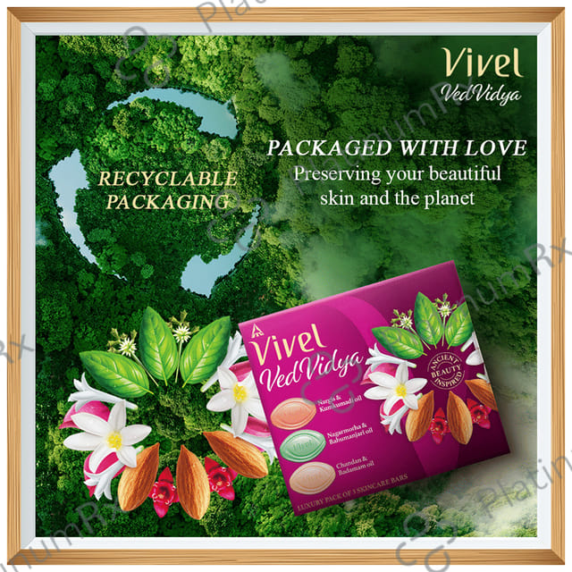 Vivel Vivel VedVidya Luxury Pack of Skincare Soap (100gm Each) 3 units