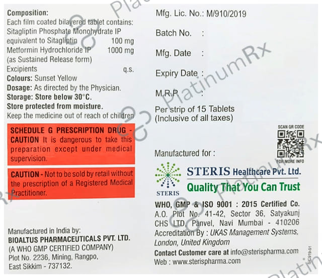 ST Gliptin M 100/1000mg Tablet 15s
