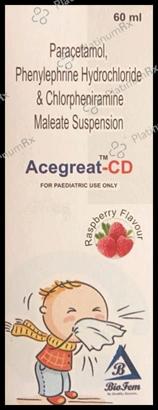 Acegreat CD Raspberry Oral Suspension 60ml