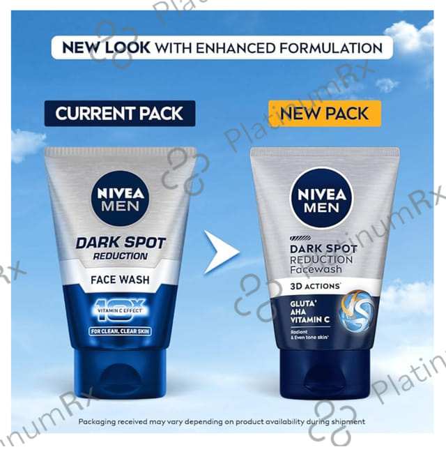 Nivea Men Dark Spot Reduction Face Wash with Vitamin C - For Clean & Clear Skin