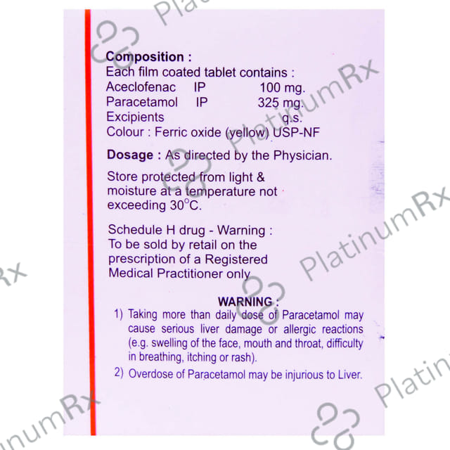 Afenak Plus NS 100/325mg Tablet 10s