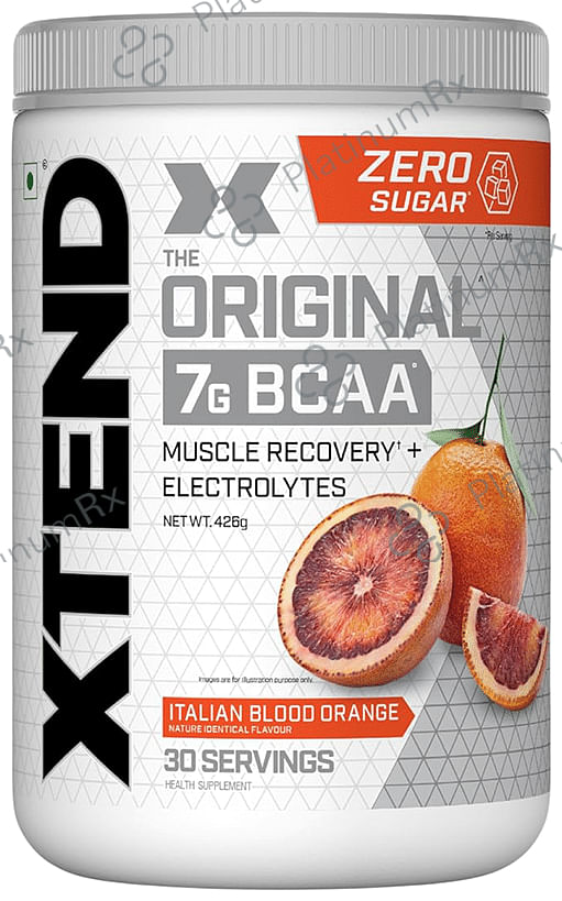 Scivation Xtend BCAA Powder with Electrolytes- For Muscle Growth & Recovery - Flavour Italian Blood Orange