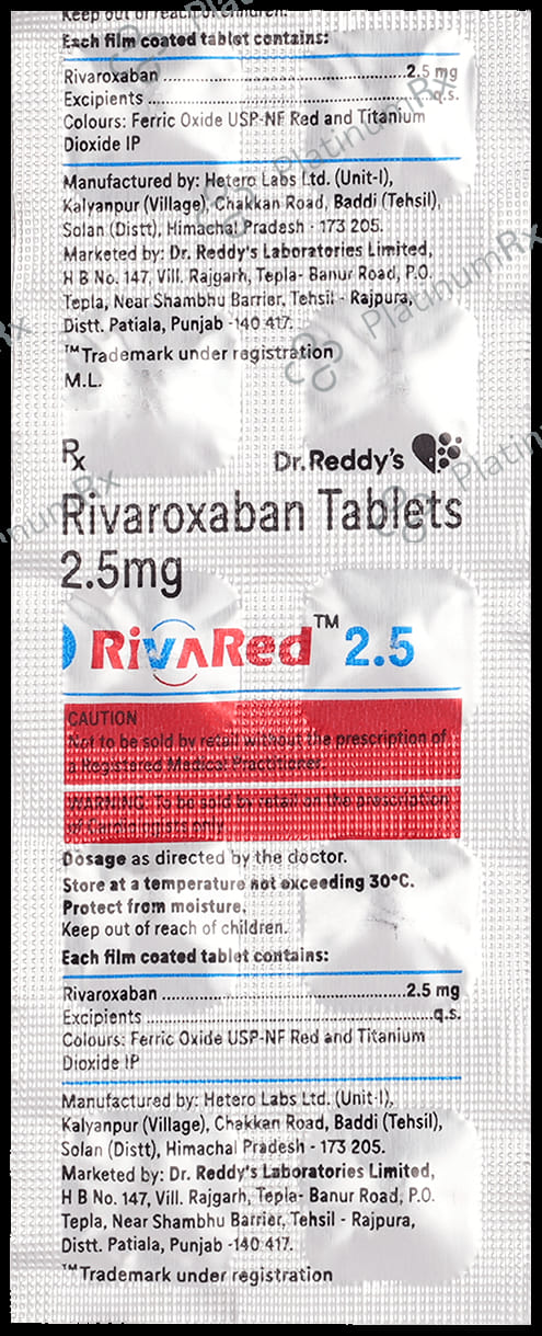 Rivared 2.5mg Tablet 10s