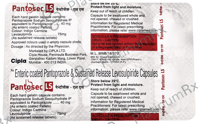 Pantosec LS 75/40mg Capsule SR 10s
