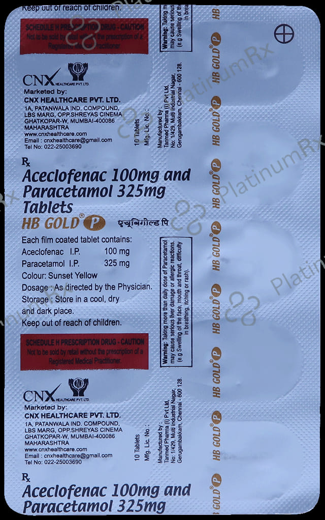 HB Gold P 100mg/325mg Tablet