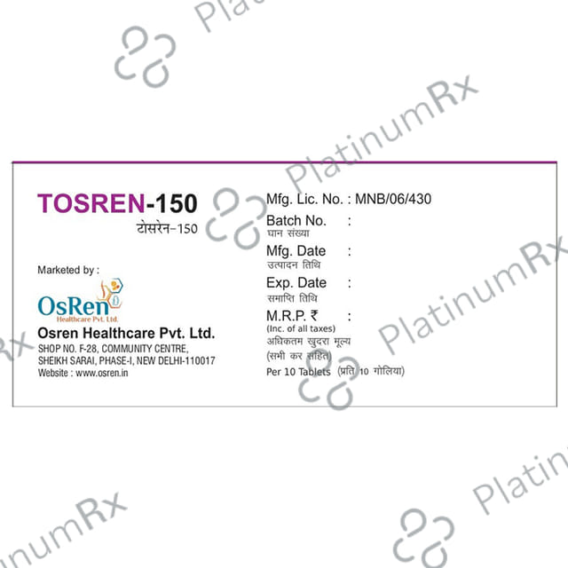 Tosren 150mg Tablet 10s