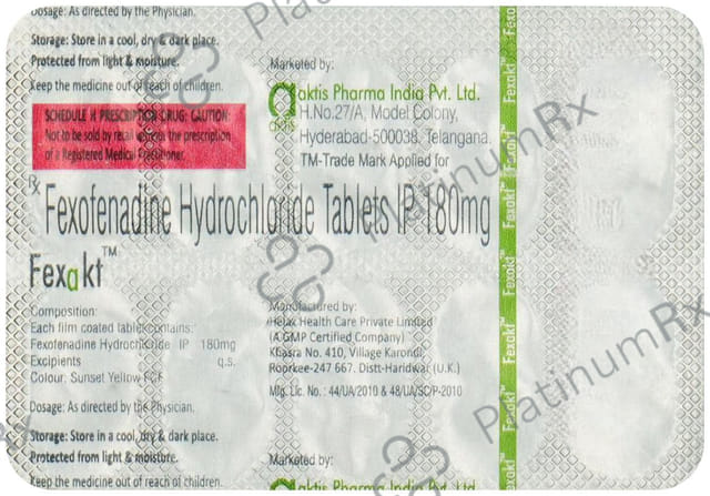 Fexakt 180mg Tablet