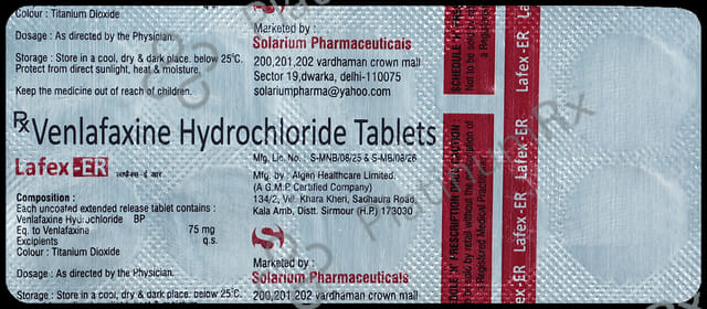 Lafex 75mg Tablet ER 10s