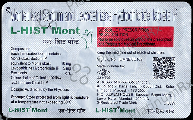 L Hist Mont 5/10mg Tablet 15s