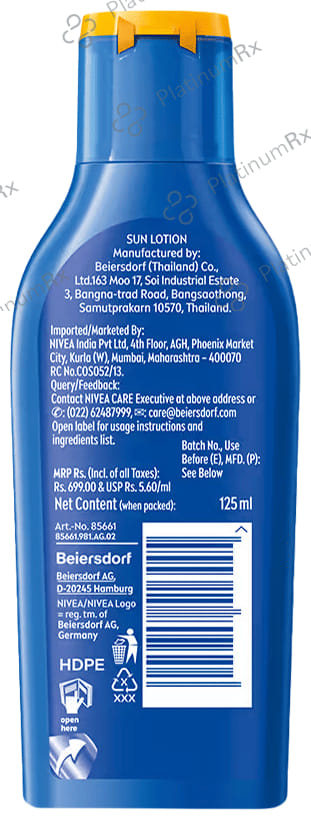 Nivea Sun Protect & Moisture SPF 50+ PA+++ Lotion 125ml