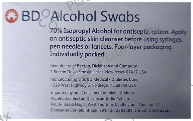 BD Alcohol Swab 100s