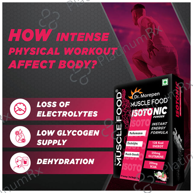 Dr. Morepen Muscle Food Isotonic Powder Litchi