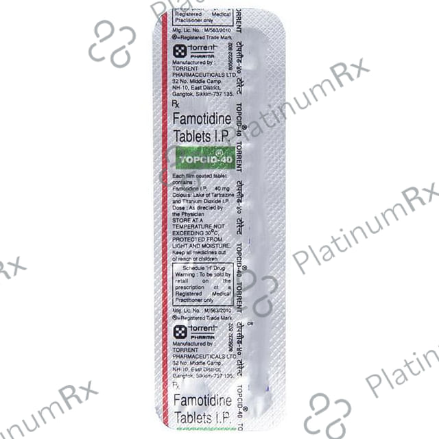 Topcid 40mg Tablet 14s