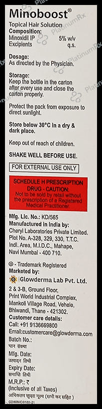 Minoboost 5% Topical Hair Solution 60ml