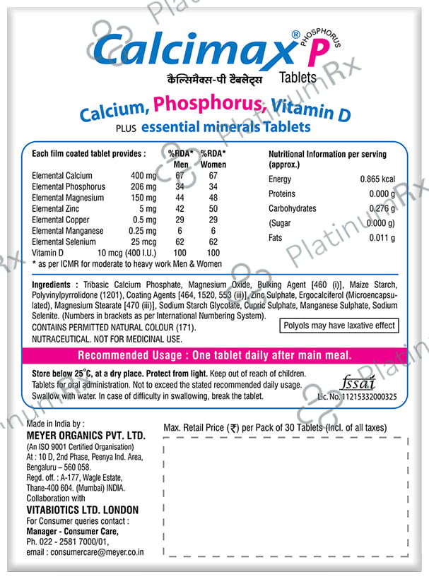 Calcimax P Tablet 30s