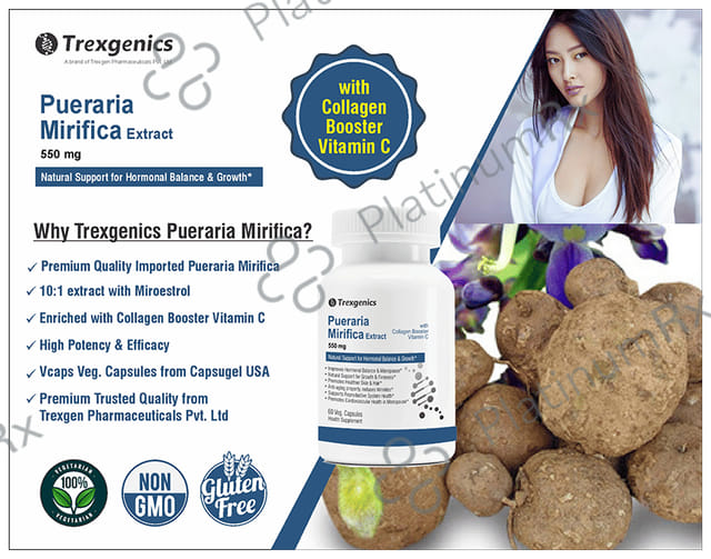 Trexgenics Pueraria Mirifica 550mg Veg Capsule