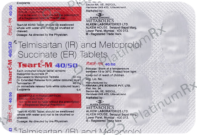 Tsart M 40/50mg Tablet ER 10s