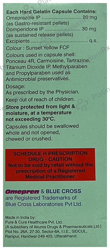 Omepren D 50mg Capsule SR 15s