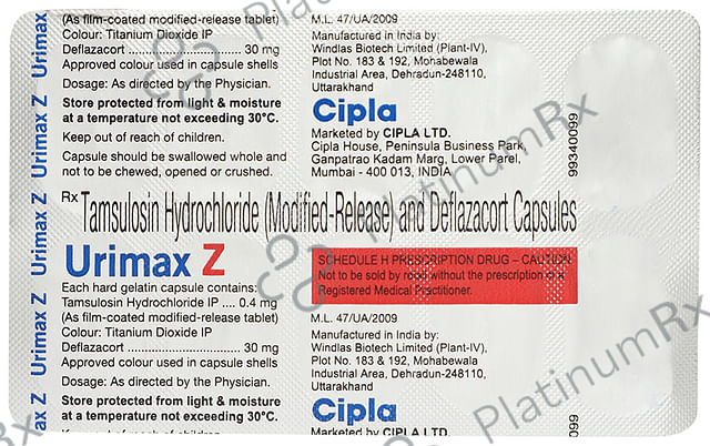 Urimax Z 0.4/30mg Capsule MR 10s