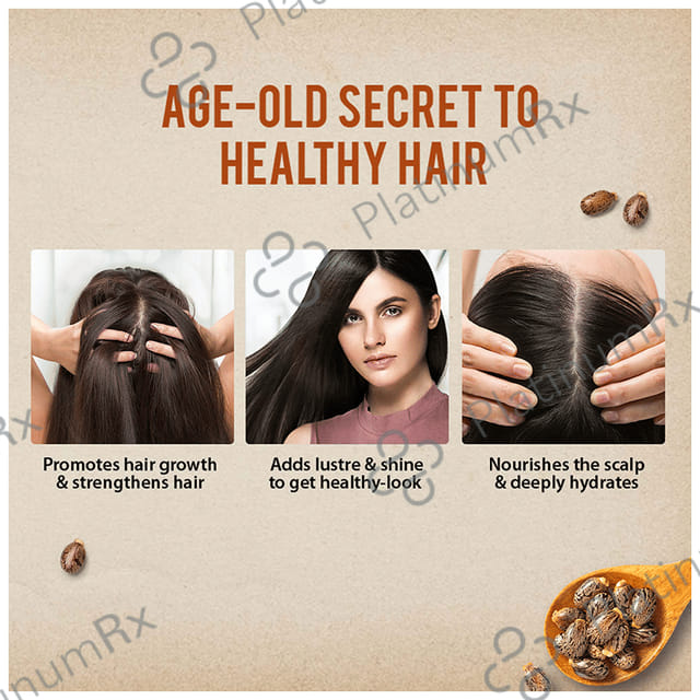 Dabur 100% Natural Cold-Pressed Castor Oil - Promotes Hair Growth & Hydrates Skin