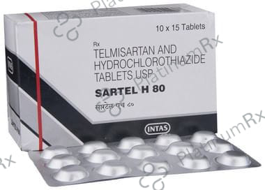 Sartel H 80/12.5mg Tablet 15s