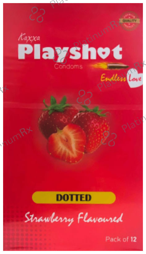 Kaxxa Playshot Dotted Condom Strawberry
