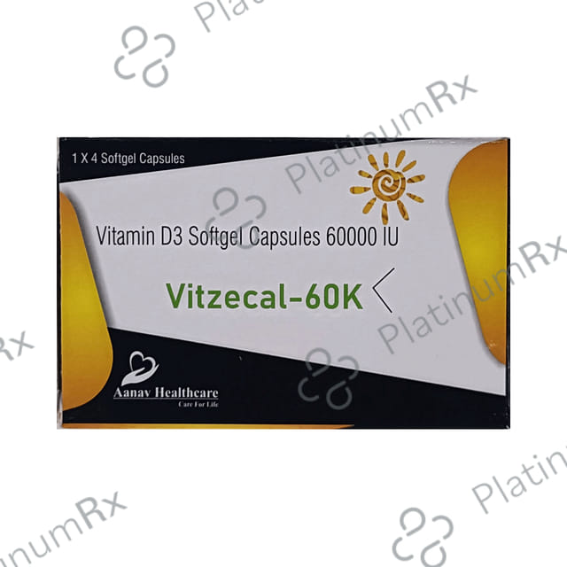 Vitzecal 60000IU Soft Gelatin Capsule 4s