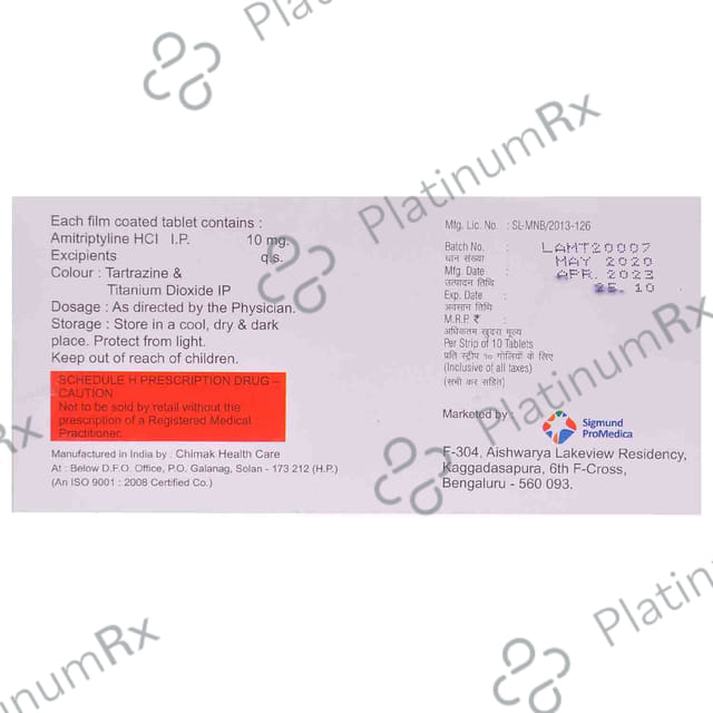 Amitril 10mg Tablet 10s