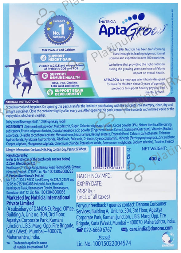 AptaGrow Chocolate Powder 400gm