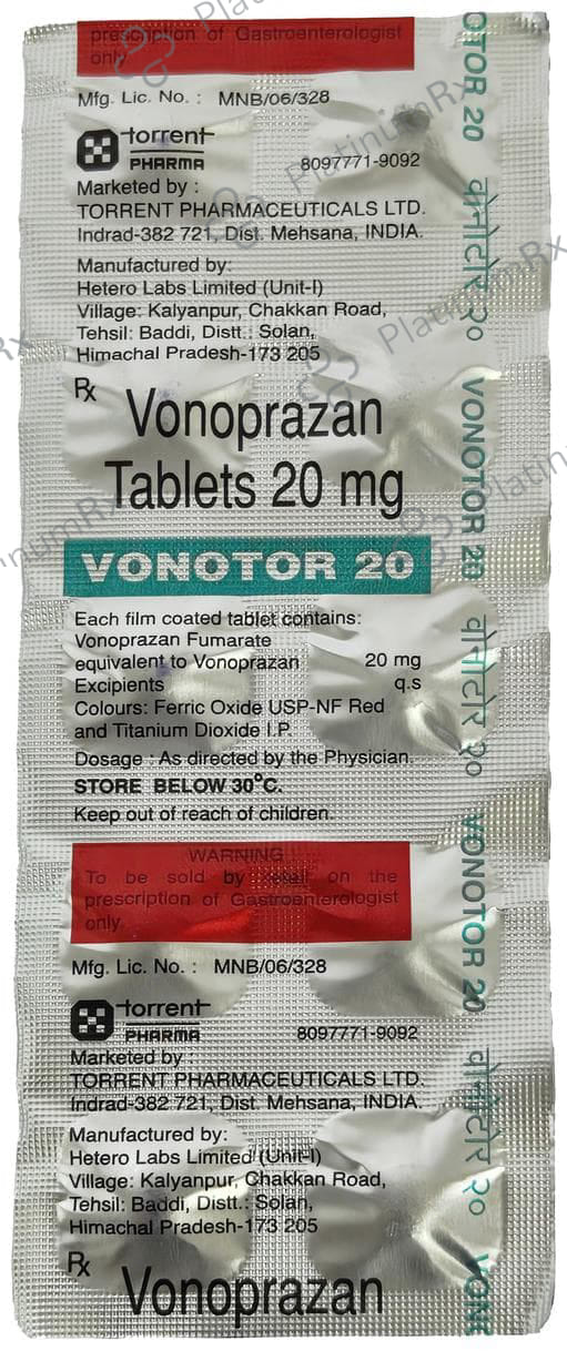 Vonotor 20mg Tablet 10s