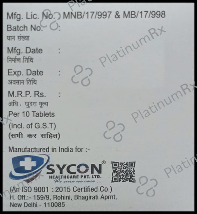 Aceton SP 100/325/15mg Tablet 10s Sycon Healthcare Pvt. Ltd.