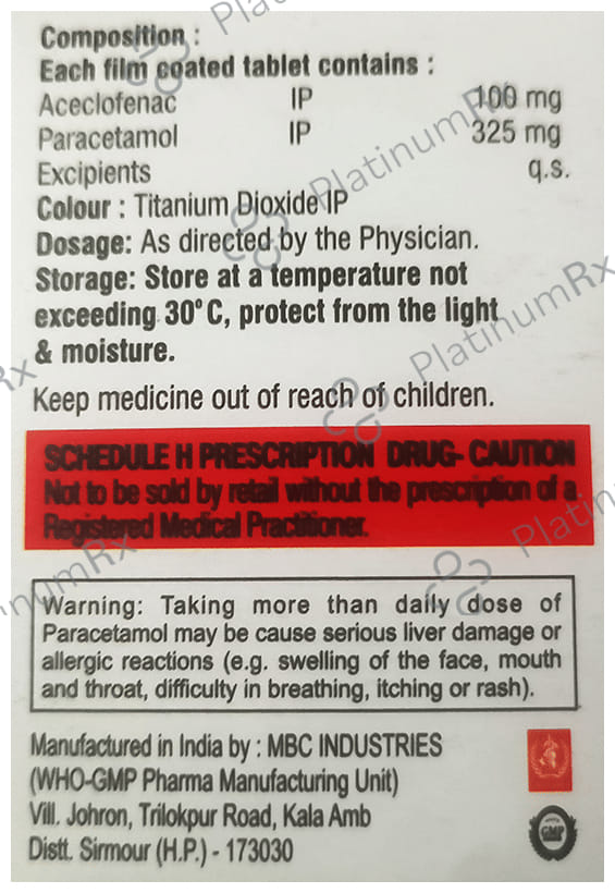 Ajiclo 100/325mg P Tablet 10s