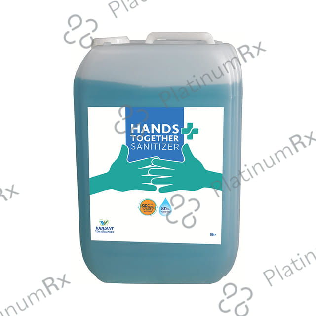 Hands Together Plus Sanitizer with 80% Alcohol, Glycerol & Hydrogen Peroxide 5 Sanitizer