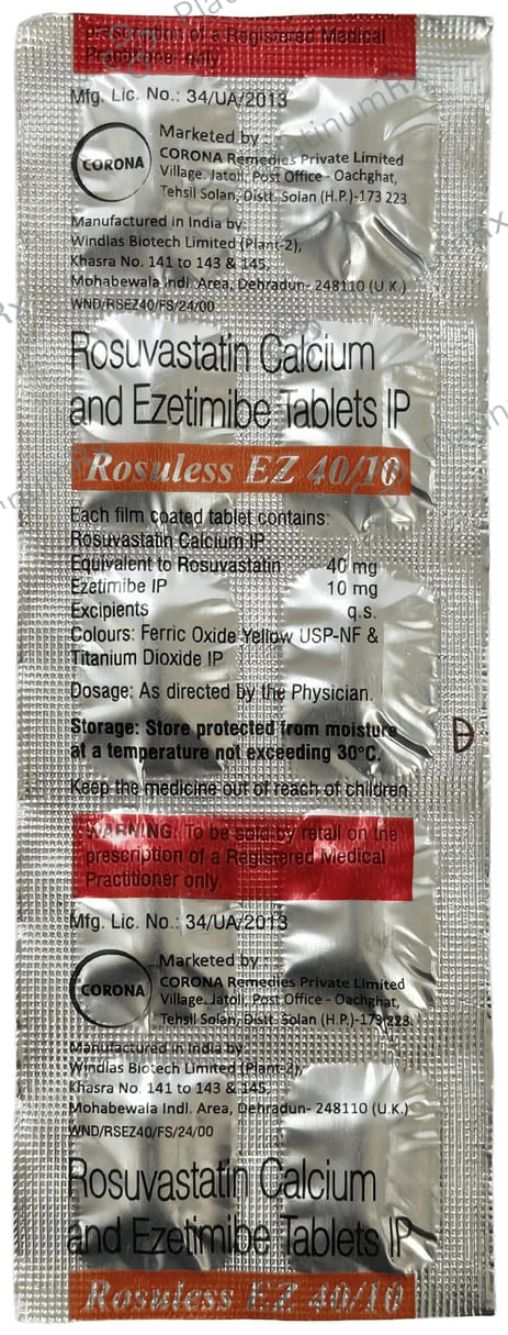 Rosuless EZ 40/10mg Tablet 10s