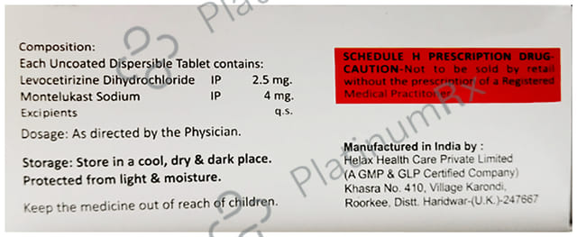 Alkast L 2.5/4mg Kid Tablet DT 10s