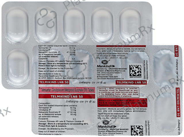 Telmikind LNB 10/50/40mg Tablet ER 10s