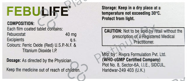 Febulife 40mg Tablet 10s