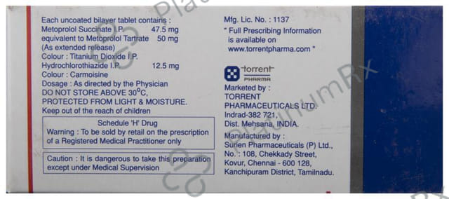 Metocard H 12.5/50mg Tablet ER 10s