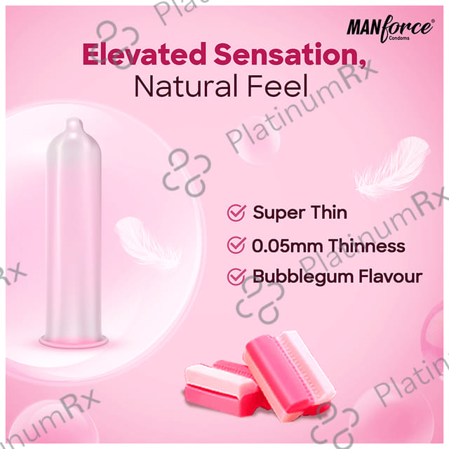 Manforce Ultra Feel Bubblegum Flavour Condom 10s