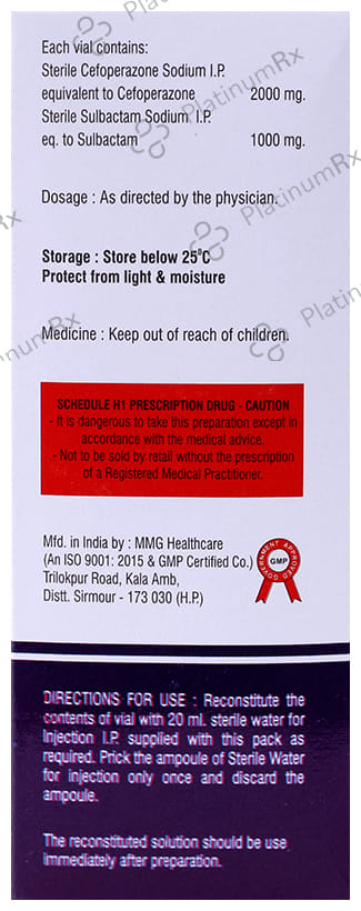 Cefoxen 3 2000/1000mg Injection 1s