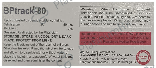Bptrack 80mg Tablet DT 10s