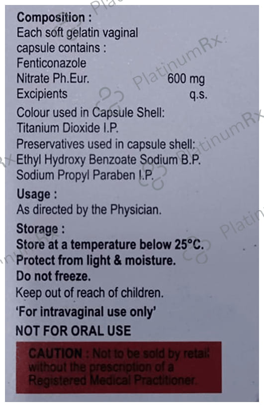 Fenticad 600mg Vaginal Capsule 2s