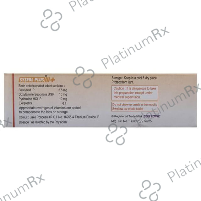 Sysfol Plus 10/2500mcg/10mg Tablet 10s