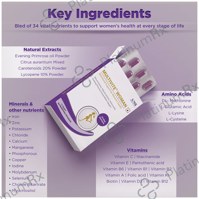 Multivite Woman Nutritional Support For Women's Health 15s