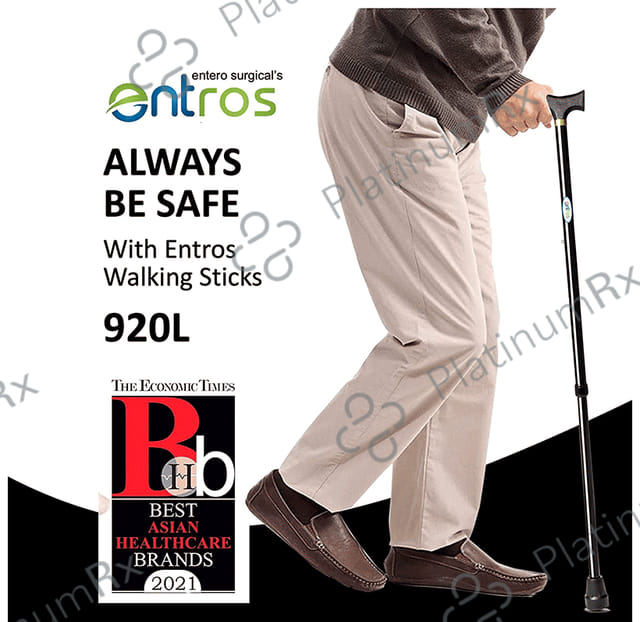 Entros KL 920 L Height Adjustable Walking Stick Black