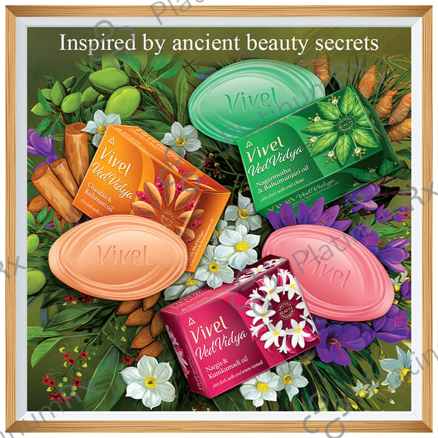 Vivel Vivel VedVidya Luxury Pack of Skincare Soap (100gm Each) 3 units